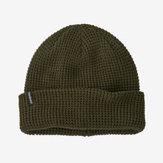 Our high-loft, lightweight SnowDrifter Beanie is soft to the touch and provides cozy warmth after a day in the mountains. Made in a Fair Trade Certified™ factory. | Patagonia SnowDrifter Beanie in Pine Needle Green - Winter Beanies - Recycled Polyester/Pfas Grunge Y2k Aesthetic, Patagonia Beanie, 50% Logo, Winter Beanies, Knit Structure, Cheer Girl, Winter Cap, Kids Outerwear, Pine Needles