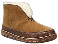 Sheepskin Slippers With Rubber Sole And Round Toe, Casual Shearling Slip-on Slippers, Shearling Cushioned Slip-on Slippers, Comfortable Shearling Slippers With Leather Sole, Casual Shearling Slippers With Rubber Sole, Winter Leather Slippers With Textured Sole, Comfortable Winter Slippers With Leather Footbed, Winter Slip-on Slippers With Leather Footbed, Shearling Slippers With Rubber Sole And Closed Toe