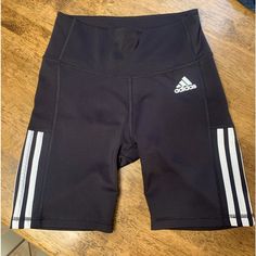 New Without Tags Condition. Adidas Activewear With Built-in Shorts, Adidas Workout Bottoms With Built-in Shorts, Adidas Athletic Shorts With Built-in Shorts, Black Sporty Biker Shorts, Sporty Black Biker Shorts, Black Sporty Knee-length Activewear Shorts, Black Knee-length Athleisure Shorts, Black Activewear With Built-in Knee-length Shorts, Black Knee-length Biker Shorts For Athleisure