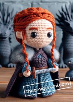 Viking Crochet Pattern Free, Fantasy Crochet Patterns Free, Game Of Thrones Crochet, Crochet Knight, Amigurumi Anime, Plush Crochet Pattern, Butterfly Step By Step, Game Of Throne, Amigurumi For Beginners