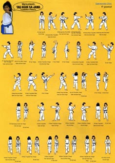 an instruction poster showing how to do karate for kids with instructions on how to do it