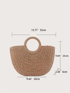 Braided Design Straw Bag | SHEIN USA Back To School Middle School, Tote Bag School, Paper Sizes Chart, School Middle School, Wicker Bags, Braid Designs, Bag School, Straw Tote, Classic Casual