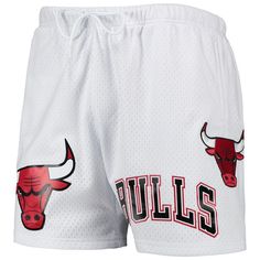 Showcase your Chicago Bulls pride with these Mesh Capsule shorts from Pro Standard. Jersey-quality tackle twill and fabric appliques help merge the artful worlds of sports and fashion to give you something that is one-of-one. Several side and rear slip pockets offer plenty of room to store your tickets for the next Chicago Bulls game. Brand: Pro Standard Officially licensed Material: 100% Polyester Inseam on size M measures approx. 5'' Imported One rear slip pocket Mesh fabric Embroidered fabric Basketball Team Spirit Shorts For Sports Season, Basketball Team Spirit Shorts, Casual Team-colored Basketball Shorts, Casual Basketball Shorts In Team Colors, Casual Team-colored Athletic Shorts For Basketball, Casual Basketball Shorts, Casual Athletic Shorts With Team Logo For Sports Events, Team-colored Bottoms For Summer Sports Events, Throwback Style Sports Shorts