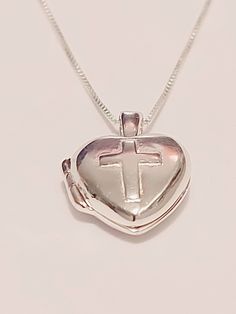 "STELRING SILVER NECKLACE Girls First Communion 925 Sterling Silver Heart Locket  14 mm x 14 mm (not including bail) on 18\" Box Chain (other length chains are available, message me your request) Posted out in a free gift box" Silver Sterling Silver Locket Necklace For Valentine's Day, Sterling Silver Round Pendant Locket For Valentine's Day, Valentine's Day Sterling Silver Round Pendant Locket Necklace, Valentine's Day Silver Sterling Silver Locket Necklace, Valentine's Day Sterling Silver Round Locket Necklace, Valentine's Day Sterling Silver Round Pendant Locket, Valentine's Day Silver Sterling Locket Necklace, Valentine's Day Sterling Silver Locket Necklace, Silver Locket Necklace For Valentine's Day