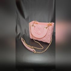 Diamond Cut Jelly Crossover Handbag Trendy Tote Box Bag With Chain Strap, Trendy Crossbody Bag With Chain Strap, Trendy Pouch Bag With Adjustable Strap, Trendy Everyday Bags With Chain Strap, Trendy Pink Shoulder Bag, Trendy Pink Shoulder Satchel, Trendy Pink Box Bag With Detachable Strap, Chic Pink Box Bag With Large Capacity, Trendy Shopping Bags With Chain Strap