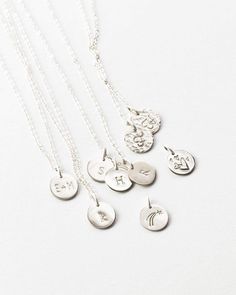 Directions: Add your initials. Wear everyday. Dainty Stamped Pendant Jewelry, Minimalist Everyday Pendant Charms, Minimalist Necklaces With Round Pendant Charms, Nickel Free Sterling Silver Pendant Charm Necklace, Minimalist Everyday Round Charms, Everyday Round Minimalist Charms, Symbolic Engraved Pendant Charms, Symbolic Engraved Round Pendant Charms, Everyday Round Charm Necklaces