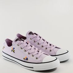 Converse Chuck Taylor All Star Ox We Are Stronger Together Pale Amethyst Pink / White / Black Canvas Women's Sneakers A01735f Nwt Brand: Converse Model: Chuck Taylor All Star Lift Ox Style Code: A01735f Color: Pale Amethyst / White / Black Gender: Women's Size Guide: Us Women's 9 / Uk 7 / Eur 40 / Cm 25.5 We Make The Shoe. You Make The Stories. We Could Tell You That It’s The Og Basketball Shoe, Created Over 100 Years Ago. Or That The Design Has Largely Stayed The Same, Because Why Mess With A G Purple Converse Low Top, Converse Low-top Canvas Shoes With Embroidered Logo, Low-top Canvas Shoes With Embroidered Logo For Spring, Spring Low-top Canvas Shoes With Embroidered Logo, Low-top Embroidered Canvas Shoes For Spring, Spring Lace-up Sneakers With Embroidered Logo, Converse Canvas Lace-up Shoes With Embroidered Logo, Converse Embroidered Logo Lace-up Canvas Shoes, Converse Canvas Shoes With Embroidered Logo