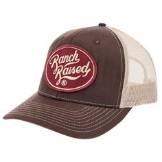 Brown Classic Cap Casual Brown Hat With Embroidered Patch, Casual Brown Trucker Hat With Logo Patch, Brown Trucker Hat With Letter Patch And Curved Brim, Casual Brown Baseball Cap With Letter Patch, Brown Curved Bill Hat With Letter Patch, Brown Trucker Hat With Letter Patch For Outdoor, Outdoor Brown Baseball Cap With Letter Patch, Brown Trucker Hat With Embroidered Logo For Outdoor, Brown Curved Bill Hats With Letter Patch