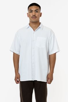 This relaxed button up is ideal for everyday, casual wear and is made of our lightweight 4 oz. cotton twill. This short sleeve style can be styled in endless ways and features a single front pocket and pearlescent buttons. We have garment dyed this 100% cotton style for a naturally worn in feeling, shrink-free finish and rich colors.