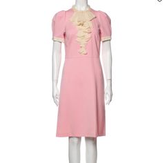 Gucci Brand New Dress Gucci Pink Spring Dress, Gucci Pink Dress For Spring, Spring Pink Gucci Dress, Chic Pink Gucci Dress, Gucci Knee-length Cocktail Dress, Elegant Gucci Cocktail Dress, Elegant Spring Gucci Dresses, Gucci Cocktail Dress, Gucci Knee-length Evening Dress