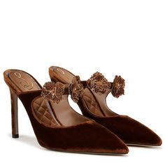 PRICES MAY VARY. Sam Edelman Amelie With beaded floral detailing and a pointed toe, the Amelie dress mule is a fall-forward classic that pairs with everything from cropped denim to cocktail dresses. Heel Height: 4.125 inches Closure: Slip-On Dress Mules, Velvet Mules, Fall Forward, Fall Winter Shoes, Mule Heels, Winter Heels, Fancy Shoes, Shoe Closet, Playing Dress-up