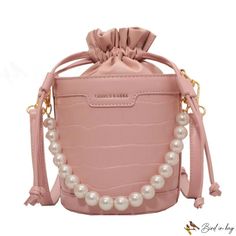 Bird in Bag - Pearl handbag female new fashion popular bucket bag casual crossbody bag Trendy Pink Bucket Bag With Mobile Phone Holder, Trendy Pink Bucket Bag With Phone Holder, Pink Large Capacity Bucket Bag With Top Handle, Trendy Bucket Shoulder Bag With Mobile Phone Pocket, Trendy Shoulder Bucket Bag With Mobile Phone Bag, Trendy Shoulder Bucket Bag With Phone Pocket, Elegant Pink Bucket Bag With Large Capacity, Elegant Pink Large Capacity Bucket Bag, Chic Large Capacity Bucket Shoulder Bag