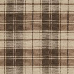 a brown and white plaid fabric