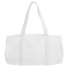 Here it is A canvas, barrel body Darling Duffel. It has a huge imprint area and over twenty zipper color options and it's just really great. Custom Darling Duffel Bag in White | Cotton | Bags | Sublimated Duffel Bags White Duffle Bag With Zipper For Daily Use, White Large Capacity Duffle Bag For School, Large Capacity White Duffle Bag For School, White Canvas Duffle Bag For Daily Use, White Duffle Bag With Zipper For Everyday Use, White Duffle Bag With Zipper Closure For Everyday Use, White Cotton Shoulder Bag With Zipper Closure, White Canvas Bags With Zipper Closure, White Travel Bag With Zipper Closure For Daily Use