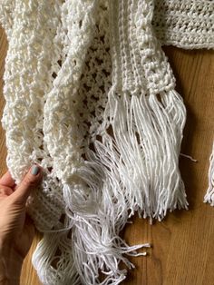 Crochet Shawl, White, Handmade, With Fringe, - Etsy White One Size Beach Scarf, White Crochet Shawl For The Beach, Bohemian White Crochet Shawl, White Hand Knitted Shawl For Winter, White Crochet Scarf One Size, White Crochet Lace Shawl One Size, White Crochet One-size Shawl, White Hand Knitted Winter Shawl, White Hand-knitted Winter Shawl