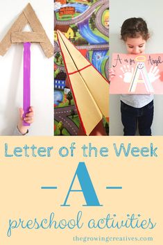 the letter of the week preschool activities are fun and easy to do with paper airplanes