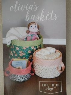 there are many different baskets on the table