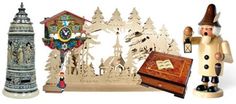 an assortment of christmas decorations and figurines are displayed in front of a white background