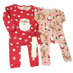 Santa 4 Piece Pajamas Set 2 Long Sleeve Shirts And 2 Pants Toddler Girl Size 18 Months Just One You By Carter's Brand New, Tags Attached. Please Inquire About Splitting Or Creating A Bundle With Anything You See On My Page. Thank You For Looking ! Cute Christmas Long Sleeve Sleepwear, Cute Christmas Sleepwear With Long Sleeves, Cute Long Sleeve Christmas Sleepwear, Cute Christmas Sleepwear For Pajama Party, Pink Cotton Christmas Sleepwear, Playful Christmas Sleepover Sets, Pink Winter Bedtime Sets, Playful Long Sleeve Holiday Sets, Pink Long Sleeve Christmas Sets