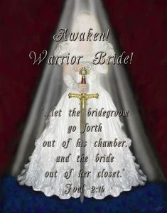 an image of a wedding gown with a cross in the center and words written on it