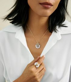 Unity Necklace – David Webb Unity Ring, David Webb, 18k Gold Chain, Necklace White, Enamel Jewelry, Silver Enamel, Ring Collections, White Enamel, White Ring