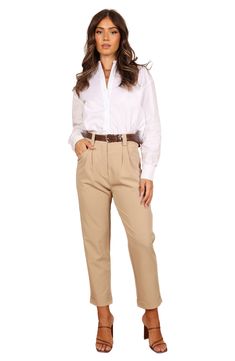 A stretchy, seasonless blend brings casual comfort to high-waisted pants equipped with practical pockets in a straight-leg silhouette. Zip fly with button closure Front slant pockets 80% polyester, 16% rayon, 4% spandex Hand wash, dry flat Imported Straight Leg Pants, High Waisted Pants, Cropped Pants, Leg Pants, High Waist, Straight Leg, Hand Wash, Nordstrom, High Waisted