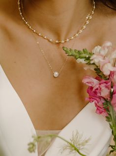 Cassie Layered Necklace Set – Wander + Lust Jewelry Wedding Necklaces For Bride Gold, Layered Necklaces Wedding, Bride Necklace Wedding, Bridal Necklace Pearl, Wedding Jewellry, Gold Necklace Wedding, Layered Pearl Necklace, Bride Necklace, Bridal Necklace Set