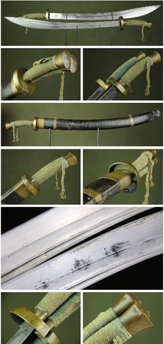 several pictures of different types of swords