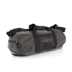 The Fairtex Duffle Bag is super light weight, quick drying, and functional. Using the same reflective grey material as the Fairtex Cross Body Bag and Fairtex Back Pack. Nylon straps and handles, metal hooks and wide tooth zippers make sure it can keep up with all your gear. The Fairtex Duffle Bag is a cylinder shape. It has 1 long, adjustable shoulder strap from one end of the bag to the other. You can easily removed this shoulder strap using the metal strap hooks. There are also 2 medium size h Sporty Durable Duffle Bag For Outdoor, Durable Sporty Duffle Bag For Outdoor, Sporty Duffle Bag With Zipper Closure For Outdoor, Durable Functional Gym Bag For Outdoor Activities, Sporty Duffle Bag With Zipper For Outdoor Use, Sporty Outdoor Duffle Bag With Zipper Closure, Black Packable Travel Bag For Outdoor, Sporty Gray Gym Bag For Outdoor, Nylon Duffle Bag For Outdoor Activities