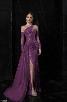 Azzure Couture FM9038 Azzure Couture, Couture Gown, Plastic Dress, Purple Dresses, Couture Gowns, Dress Cover, Spring 2024, 2024 Collection, Clothing Ideas