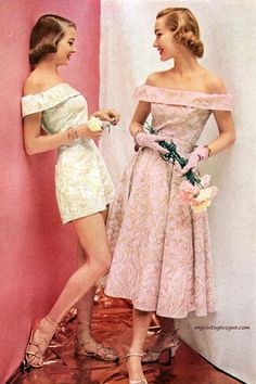 Fashion in the 1950s Fashion In The 1950s, Vintage Outfits 50s, Vintage Outfits 90s, Decades Of Fashion, Vestidos Retro, 50's Fashion, 1950 Fashion, Fifties Fashion, Fashion 1950s