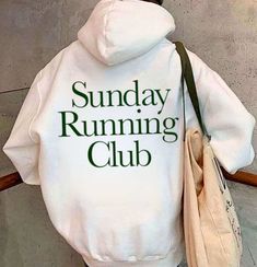 Sunday Running Club Hoodies | Wellness Health Club Runner Sweatshirt | Sporty and Rich Tennis Club Athleisure Tennis Varsity 90s Vibes Unisex Sporty Hooded Sweater Gift for Runner  ☆ SUNDAY RUNNING CLUB ☆  DTG Printed Front and back print Available colors-   Dark Green | Navy | Black | White | Ash Grey | Dark Chocolate ♡ Sunday Running Club! Minimalist back design on a sturdy yet lightweight Gildan hoodies to keep you warm in the colder days. Super versatile sporty chic hooded sweatshirt that's White Sporty Hoodie For Leisure, Sporty White Hoodie For Leisure, Sports White Hoodie With Letter Print, White Letter Print Sweatshirt For Gym, White Letter Print Sweatshirt For The Gym, White Cotton Workout Hoodie, Athleisure Hoodie With Letter Print For Leisure, White Sportswear Hoodie For Leisure, Spring Sports Hoodie With Letter Print