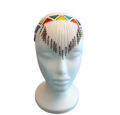 100 % Handmade with fine beads. One size fits most, Beaded Zulu tassel necklace that can also be worn as a head band. The band is multicolored and the tassel has a solid color with a finish of different colors. We have five solid colors for the tassel, Red, Orange, Blue, white and yellow. Made in South Africa, Durban. Adjustable Multicolor Beaded Necklaces With Bead Caps, Adjustable Multicolor Headband As A Gift, Adjustable Beaded Hair Accessories As Gift, Adjustable Beaded Hair Accessories For Gift, Traditional Handmade Adjustable Hair Accessories, Adjustable Beaded Hair Accessories For Gifts, Multicolor Beads With Bead Caps For Festivals, Zulu Accessories, Adjustable Multicolor Bohemian Headpieces