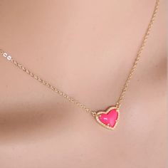 Newpretty!! Pink Heart Necklace In Gold Plating. Necklace Has An Extension On The Clasp. Very Unique And Different. Very Shiny. Perfect For Yourself Or As A Gift. Suitable For All Ages. Suitable For Most Occasions. Nwt Pink Heart Pendant Necklace With Clavicle Chain, Pink Heart Necklace On Clavicle Chain, Pink Heart Pendant Charm Necklace, Pink Heart Pendant Charm Necklace With Clavicle Chain, Pink Heart Pendant Charm Necklace On Clavicle-length Chain, Pink Heart-shaped Jewelry With Clavicle Chain, Pink Heart Pendant Clavicle Necklace, Pink Heart-shaped Clavicle Chain Jewelry, Pink Dainty Necklace For Mother's Day