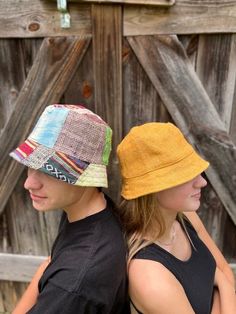 Eco-friendly Hemp Bucket Hat Just in from Nepal! Perfect for summer...at the beach, pool, or just hanging around. Color options: Patchwork or Mustard (Please note each hat is handmade so especially with the Patchwork, it may not be exactly as the photo but will be very similar) *Hemp sun hat made from 100% hemp with a soft organic cotton lining *This hat is lightweight and flexible so that can be folded for easy carrying *Easily gets back in shape 100% Hemp Adult size - available in One Size Sui Summer Music Festival Bucket Hat, Reversible Bucket Hat For Vacation, Reversible Cap Sun Hat For Beach, Woven Cap For Beach, Casual Woven Sun Hat For Festival, Reversible Beach Sun Hat Cap, Fun Cotton Beach Hats, Beach Woven Cap, Beach Cap Hat Woven