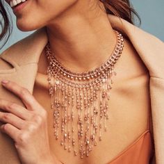 Kendra Scott | Jewelry | Nwt Kendra Scott Maxen Statement Necklace In Rose Gold Blush Mix 295 | Poshmark Rose Gold Choker Necklace, Rose Gold Choker, Kendra Scott Necklace, Filigree Necklaces, Gold Choker Necklace, Long Pendant Necklace, Gold Choker, Yellow Gold Pendants, Kendra Scott Jewelry