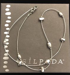 "Retired Silpada Sterling Silver Beaded Necklace Retired Silpada sterling silver beaded necklace. 17\" long with a lobster clasp, Box not included. Ships in gift bag with anti tarnish strip." Adjustable Silver Beaded Necklace With Sterling Clasp, Adjustable Double Strand Silver Bead Necklace, Adjustable Silver Double Strand Beaded Necklaces, Adjustable Silver Single Strand Beaded Necklace, Adjustable Single Strand Silver Beaded Necklace, Silver Beaded Necklace, Silver Bead Necklace, Silpada Jewelry, Wedding Jewellery Necklace