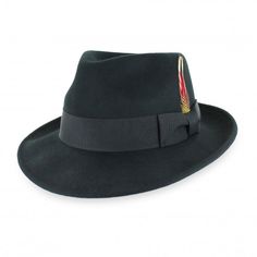 black Classic Fitted Fedora For Travel, Fitted Fedora With Short Brim For Travel, Fitted Fedora With Flat Brim For Travel, Classic Top Hat For Fall, Classic Winter Fedora With Curved Brim, Classic Fitted Fedora, Classic Curved Brim Fedora For Winter, Elegant Fur Felt Fedora With Flat Bill, Elegant Fur Felt Fedora With Flat Brim