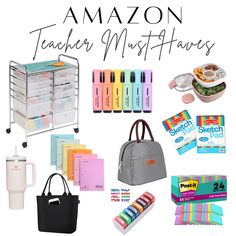 an assortment of teacher's must haves with the text amazon teacher must haves