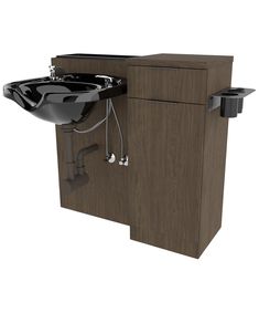 a sink and cabinet are shown in this 3d image, with no one around it