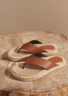 Espadrille Flip Flop Tan Brown Espadrilles, Ankle Sleeve, Summer Wishlist, Lizard Print, Leather Supplies, Leather Espadrilles, Fabric Tape, Now And Forever, Early Fall