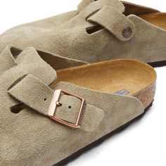 A Birkenstock you can wear in cooler climes, the Boston – quite literally – has you covered. A clog-inspired shoe made from soft, natural suede, this homespun slip-on sits on a soft footbed that�’s fitted with an extra layer of foam for unrivalled comfort..Leather Uppers.Adjustable Strap.Soft Footbed (SFB).Cork-Latex Footbed.EVA Sole Unit.Made in Germany Casual Suede Mules With Cork-bed Midsoles, Beige Suede Casual Clogs, Casual Beige Suede Clogs, Outdoor Suede Slip-on Mules, Casual Beige Mules With Leather Footbed, Suede Slip-on Clogs For Outdoor, Casual Beige Clogs With Cork-bed Midsoles, Casual Suede Mules For Outdoor, Comfortable Leather Mules For Outdoor