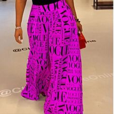 Questions? Leave A Comment Below! Chic Purple Bottoms For Summer, Brandy Melville Cargo Pants, Dark Khaki Pants, Med Couture Scrubs, Pink Cargo Pants, Striped Wide Leg Trousers, Wide Leg Yoga Pants, Flower Pants, Striped Pant