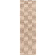 a beige rug with vertical stripes on it