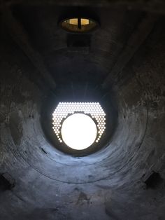 a light that is inside of a tunnel