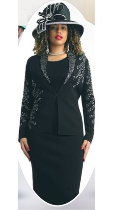 Lily and Taylor 622 3 piece Knit Skirt Suit Colors: Black, Emerald, Mint, Pink, Royal, White Sizes: S (4/6), M (8/10), L (12/14), XL (16/18), XXL (20/22), 3XL (24/26), 4XL (28/30) Matching Hat Available H138 Black H919 Pink H131 Mint Fitted Sweater For Formal Spring Occasion, Elegant Formal Winter Sweater, Elegant Fitted Formal Sweater, Elegant Stretch Cardigan For Party, Black Fitted Sweater For Formal Occasions, Elegant Stretch Sweater For Party, Fitted Formal Winter Cardigan, Elegant Black Winter Sets, Elegant Fitted Cardigan For Night Out