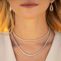 Lorena Diamond Tennis Necklace-Princess Jewelry Shop 4 Diamond Necklace, Princess Jewelry, Diamond Tennis Necklace, Tennis Necklace, Rose Gold Necklace, Yellow Rose, White Gold Diamonds, Jewelry Shop, Gold Diamond