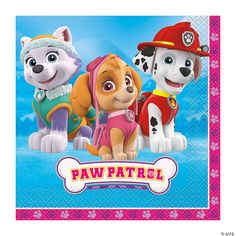 the paw patrol napkins are on sale for $ 3 99