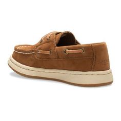 Step up their style for special occasions in the Sperry Cup II leather boat shoe. Just like the adult version, this casual coastal style features a super comfy memory foam footbed, but with an alternative closure for easy on/off — a toddler must! Comfortable Low-top Leather Shoes With Cushioned Footbed, Leather Low-top Boat Shoes With Ortholite Insole, Synthetic Leather Lace-up Shoes With Stitched Sole, Synthetic Leather Shoes With Cushioned Footbed, Comfortable Leather Sneakers With Arch Support, Suede Boat Shoes With Leather Footbed And Round Toe, Lace-up Synthetic Boat Shoes With Rubber Sole, Leather Low-top Boat Shoes With Cushioned Footbed, Sporty Leather Boat Shoes With Rubber Sole