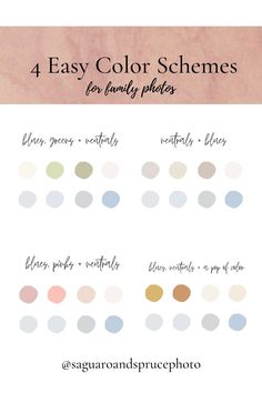 four easy color schemes for family pictures